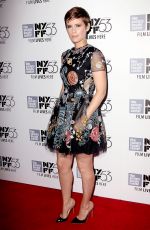 KATE MARA at The MArtian Premiere at 2015 New York Film Festival 09/27/2015