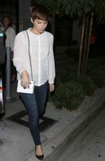 KATE MARA Leaves Gracias Madre Restaurant in West Hollywood 09/03/2015
