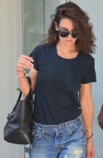 KATIE HOLMES in Ripped Jeans Out in Santa Monica 09/23/2015