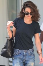 KATIE HOLMES in Ripped Jeans Out in Santa Monica 09/23/2015