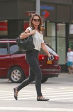 KATIE HOLMES Out and About in New York 08/30/2015