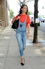 KATIE HOLMES Out and About in New York 09/22/2015