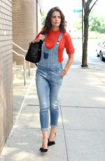 KATIE HOLMES Out and About in New York 09/22/2015