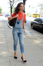 KATIE HOLMES Out and About in New York 09/22/2015