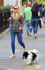 KATRINA BOWDEN Walks Her Dog out in East Village 09/25/2015