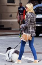 KATRINA BOWDEN Walks Her Dog out in East Village 09/25/2015
