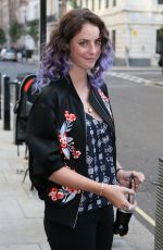 KAYA SCODELARIO Arrives at BBC Radio 1 Studios in London 09/07/2015