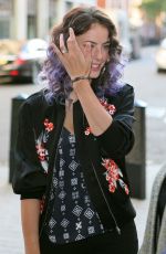 KAYA SCODELARIO Arrives at BBC Radio 1 Studios in London 09/07/2015