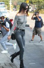 KENDALL JENNER in Tight Jeans Leaves Her Apartment in New York 09/03/2015