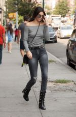 KENDALL JENNER in Tight Jeans Leaves Her Apartment in New York 09/03/2015