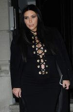 KIM KARDASHIAN Night Out and About in New York 09/14/2015