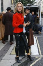 KIMBERLEY GARNER Arrives at a Fashion Show at London Fashion Week 09/22/2015