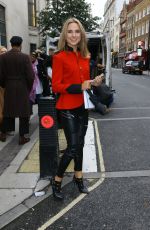KIMBERLEY GARNER Arrives at a Fashion Show at London Fashion Week 09/22/2015