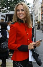 KIMBERLEY GARNER Arrives at a Fashion Show at London Fashion Week 09/22/2015