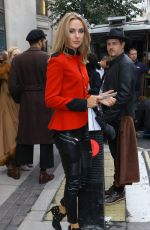 KIMBERLEY GARNER Arrives at a Fashion Show at London Fashion Week 09/22/2015