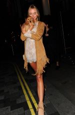 KIMBERLEY GARNER Leaves Savannah Miller for Debenhams Launch Party in London 09/08/2015