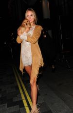 KIMBERLEY GARNER Leaves Savannah Miller for Debenhams Launch Party in London 09/08/2015