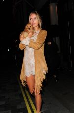 KIMBERLEY GARNER Leaves Savannah Miller for Debenhams Launch Party in London 09/08/2015