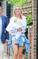 KIMBERLEY GARNER With Her New Puppy Out on Kings Road in London 09/04/2015