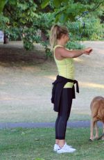 KIMBERLEY GARNER Working Out at a Park in London 02/09/2015