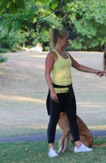KIMBERLEY GARNER Working Out at a Park in London 02/09/2015