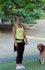 KIMBERLEY GARNER Working Out at a Park in London 02/09/2015