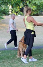 KIMBERLEY GARNER Working Out at a Park in London 02/09/2015