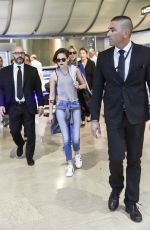 KRISTEN STEWART Arrives at Airport in Venice 09/04/2015