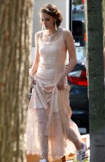 KRISTEN STEWART on the set of New Woody Allen