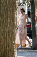 KRISTEN STEWART on the set of New Woody Allen