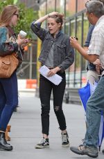 KRISTEN STEWART on the Set of Woody Allen New Movie in New York 09/21/2015