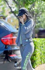 KYLIE JENNER in Tights Leaves a Gym in Calabasas 09/19/2015