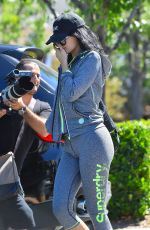KYLIE JENNER in Tights Leaves a Gym in Calabasas 09/19/2015
