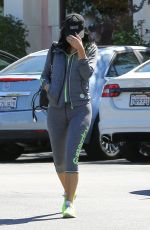 KYLIE JENNER in Tights Leaves a Gym in Calabasas 09/19/2015