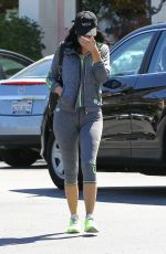 KYLIE JENNER in Tights Leaves a Gym in Calabasas 09/19/2015