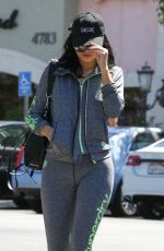 KYLIE JENNER in Tights Leaves a Gym in Calabasas 09/19/2015