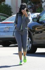KYLIE JENNER in Tights Leaves a Gym in Calabasas 09/19/2015
