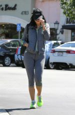 KYLIE JENNER in Tights Leaves a Gym in Calabasas 09/19/2015