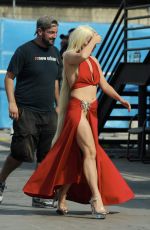 LADY GAGA on the Set of American Horror Story in Hollywood 09/10/2015