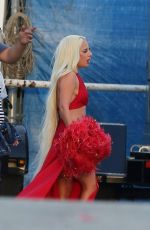 LADY GAGA on the Set of American Horror Story in Hollywood 09/10/2015