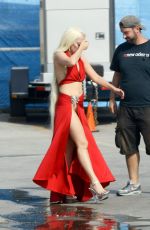 LADY GAGA on the Set of American Horror Story in Hollywood 09/10/2015