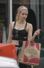 LEA MICHELE and EMMA ROBERTS Out Shopping at Whole Foods in New Orleans 09/10/2015