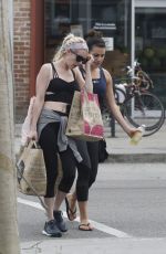 LEA MICHELE and EMMA ROBERTS Out Shopping at Whole Foods in New Orleans 09/10/2015