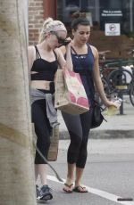 LEA MICHELE and EMMA ROBERTS Out Shopping at Whole Foods in New Orleans 09/10/2015