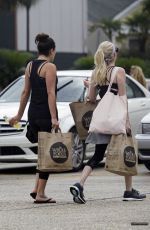 LEA MICHELE and EMMA ROBERTS Out Shopping at Whole Foods in New Orleans 09/10/2015