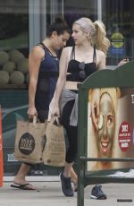 LEA MICHELE and EMMA ROBERTS Out Shopping at Whole Foods in New Orleans 09/10/2015