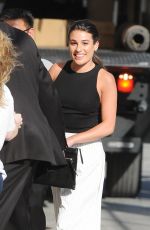 LEA MICHELE Arrives at Jimmy Kimmel Live! in Hollywood 09/22/2015
