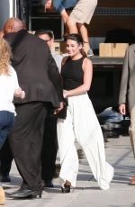 LEA MICHELE Arrives at Jimmy Kimmel Live! in Hollywood 09/22/2015