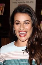 LEA MICHELE at You First Book Signing in West Hollywood 09/25/2015