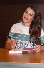 LEA MICHELE at You First Book Signing in West Hollywood 09/25/2015